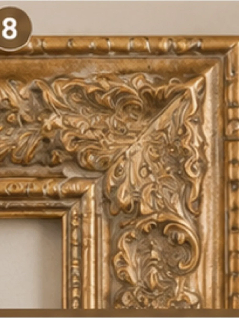 Ornate 5x7 Gold Frame Vintage Style Embossed French Country Baroque Tabletop